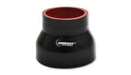 Vibrant 4 Ply Reducer Couper 3in ID x 3.75in ID x 3in Long - Black