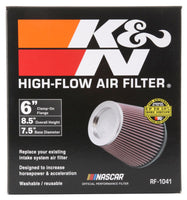 K&N Round Tapered Universal Air Filter 6 inch Flange 7 1/2 inch Base 5 inch Top 7 1/2 inch Height