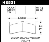 Hawk Wilwood Superlite SL4R 7420 HPS 5.0 Brake Pads