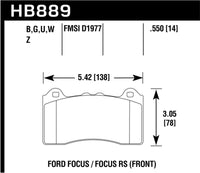 Hawk 2017 Ford Focus PC Front Brake Pads