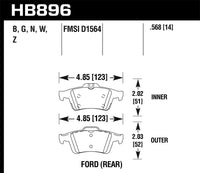 Hawk 16-18 Ford Focus HPS 5.0 Rear Brake Pads
