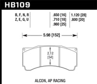 Hawk AP Racing  DTC-60 Rear Race Brake Pads