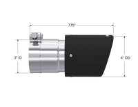 MBRP Universal Carbon Fiber Tip 4in OD/3in Inlet/7.7in L