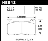 Hawk Wilwood (7812/7816) ER-1 Motorsports Brake Pad Set