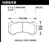 Hawk 2008-2014 Cadillac CTS V HPS 5.0 Front Brake Pads