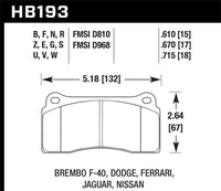 Hawk 09-11 Nissan GT-R HPS Street Rear Brake Pads