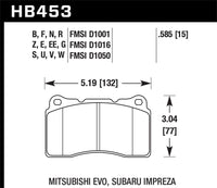 Hawk Street 5.0 Front Brake Pad Brembo 03-06 Evo / 04-14 STI / 09-10 Evo / 09-10 Genesis / 04-08 TL