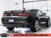 AWE Tuning 16-19 Chevrolet Camaro SS Axle-back Exhaust - Track Edition (Quad Chrome Silver Tips)