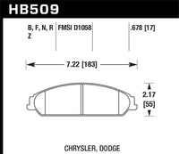 Hawk 05-16 Chrysler 300 / 06-16 Dodge Charger / 08-16 Dodge Challenger HP+ Street Front Brake Pads