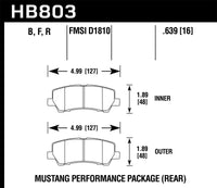 Hawk 2015+ Ford Mustang GT 5.0L (Excluding GT350/GT350R/GT500) ER-1 Endurance Racing Rear Brake Pads