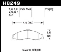 Hawk 98-02 Camaro/Firebird HP+ Street Front Brake Pads