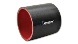 Vibrant 4 Ply Reinforced Silicone Straight Hose Coupling - 2in I.D. x 3in long (BLACK)