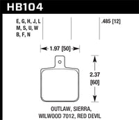 Hawk Sierra/Outlaw/Wilwood HP+ Street Brake Pads