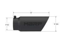 MBRP Universal Tip 5 O.D. Dual Wall Angled 4 inlet 12 length - Black Finish