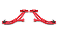 BMR 10-14 Ford Mustang / Shelby GT500 Non-Adj. Lower A-Arms (Poly/Delrin) - Red