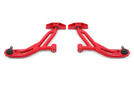 BMR 10-14 Ford Mustang / Shelby GT500 Non-Adj. Lower A-Arms (Poly/Delrin) - Red